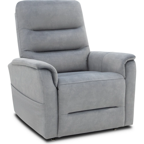 Marvyn Power Lift Recliner with Power Headrest, Power Lumbar & Heat in Dolphin Gray Microfiber